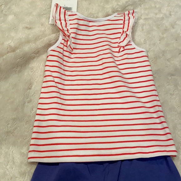 NWT, Organic Cotton Striped Tank with shorts, sz 3 - Picture 5 of 5